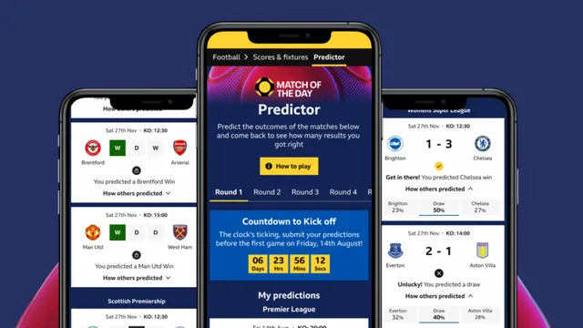 Play BBC Sport's new Match of the Day Predictor game