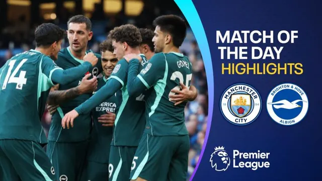 Brighton pick up first away league victory over Man City to go third