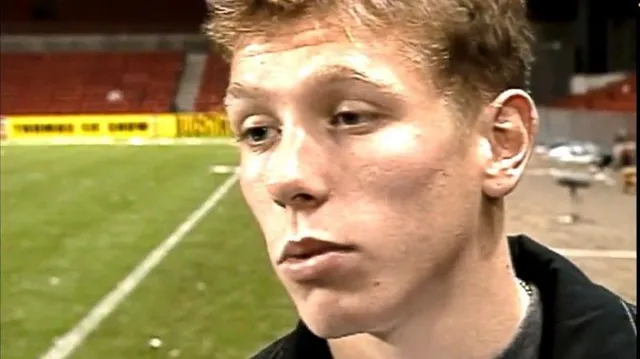 Bellamy scores 1998 winner for Wales against Denmark
