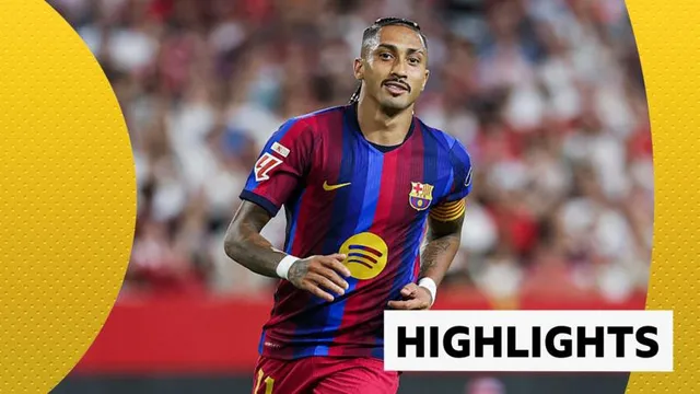 Raphinha nets hat-trick in Sevilla win to keep Barcelona top