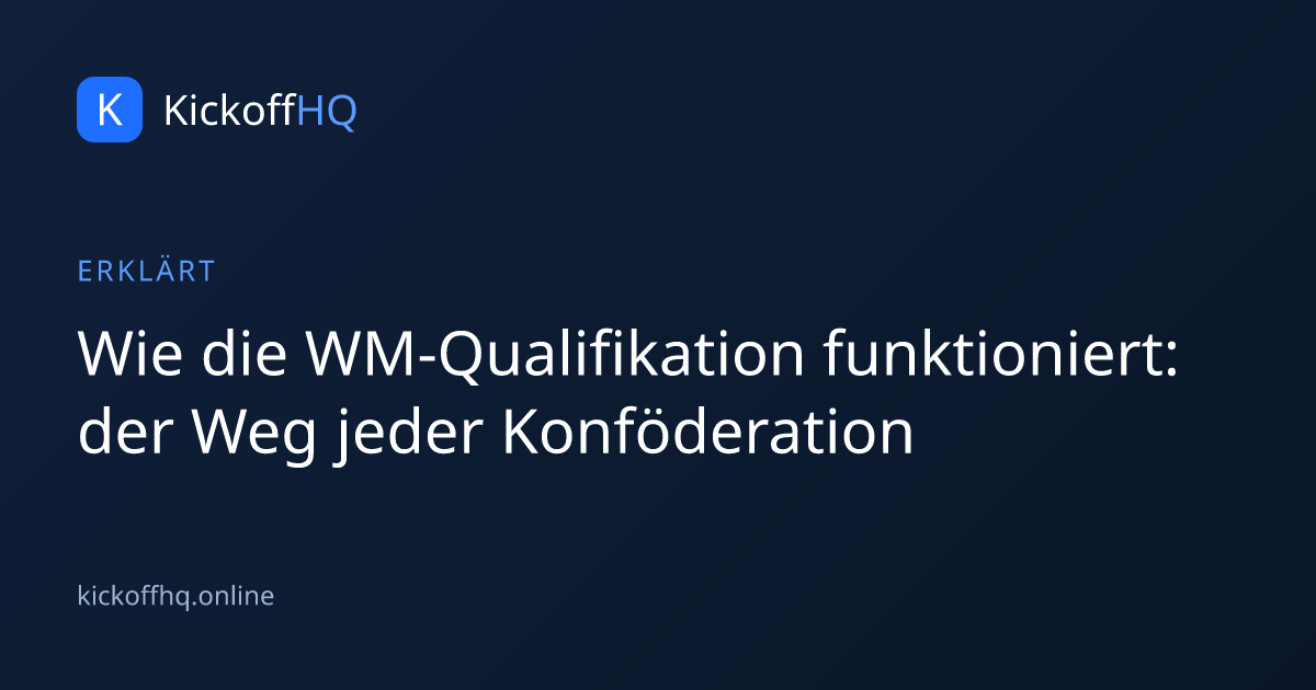 Wie die WM-Qualifikation funktioniert: der Weg jeder Konföderation