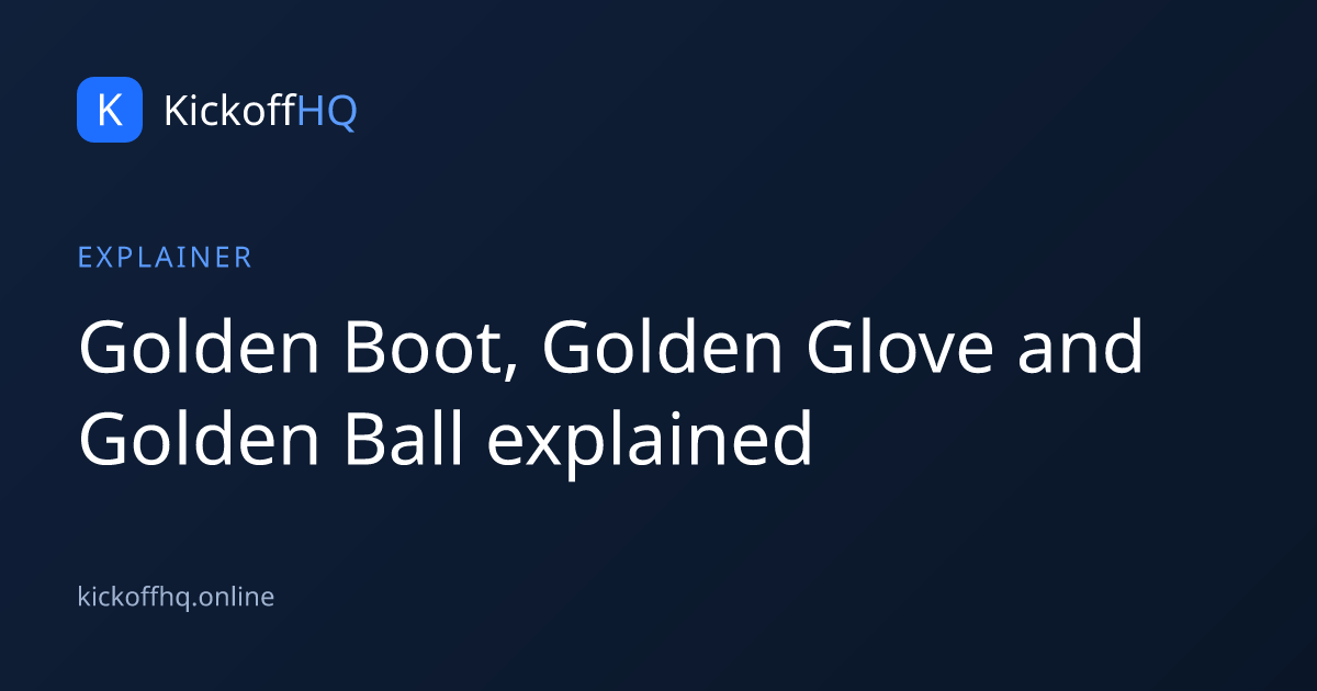 Golden Boot, Golden Glove and Golden Ball explained