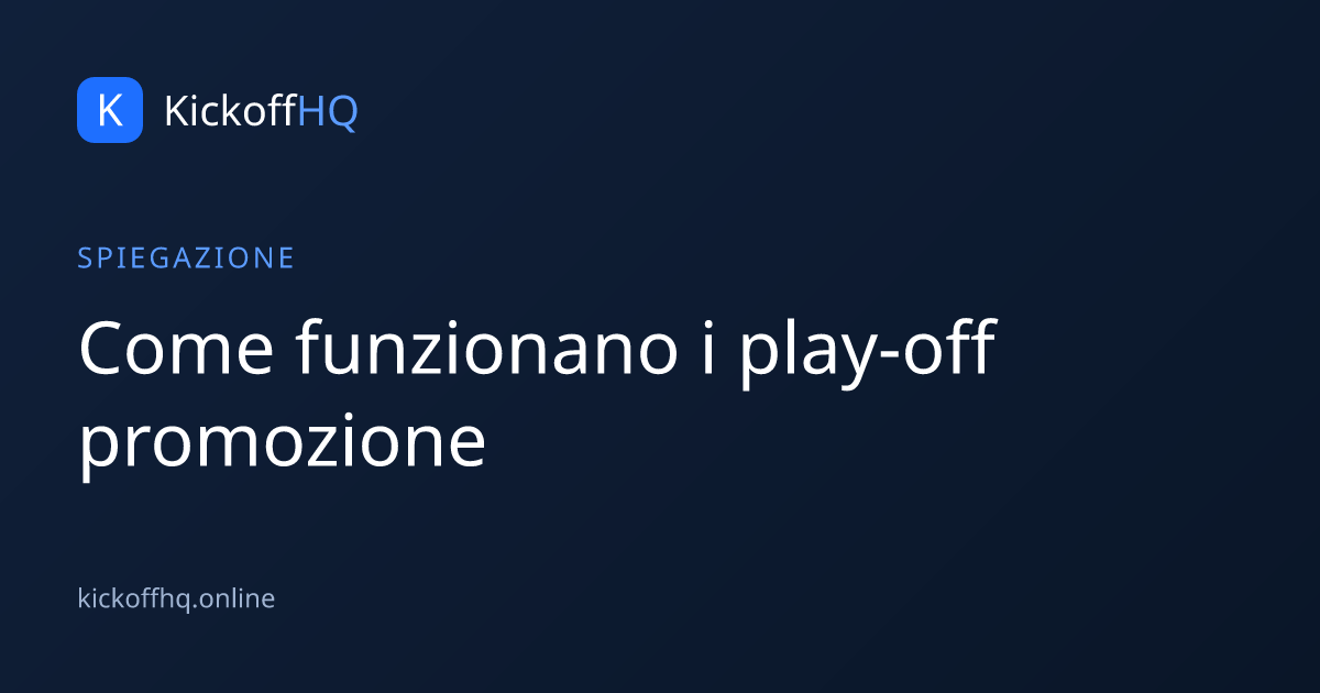 Come funzionano i play-off promozione